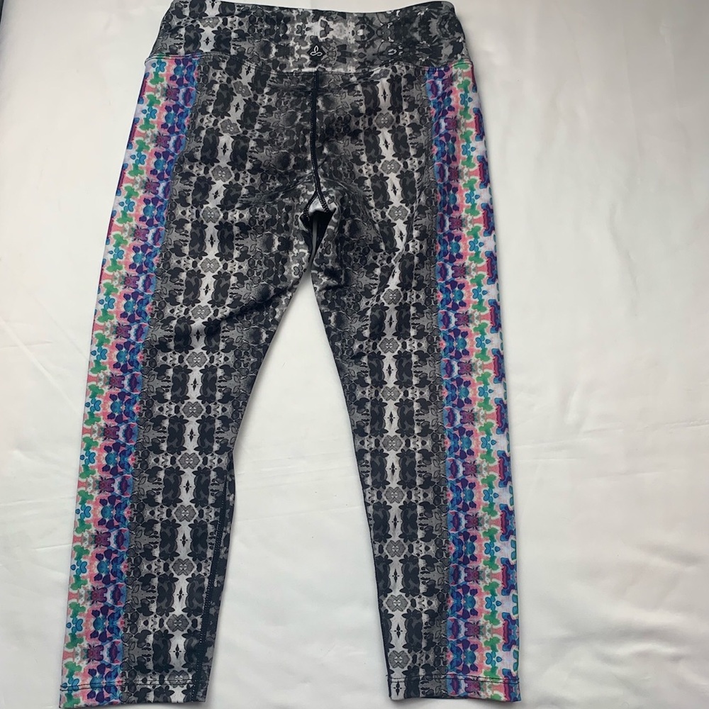 Prana Gray Purple Roxane Geometric Pattern Crop L… - image 6
